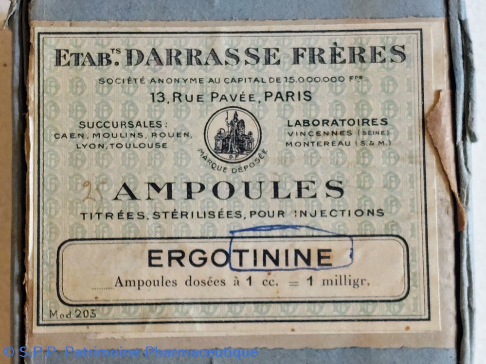 science pharmacie 25 ampoules ergotinine darrasse