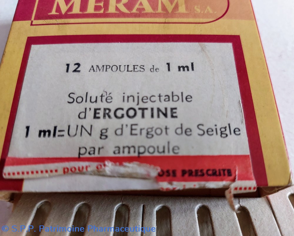 Soluté Injectable d' ERGOTINE 12 Ampoules 1ml 7 science pharmacie solute injectable ergotine 12 ampoules 1ml