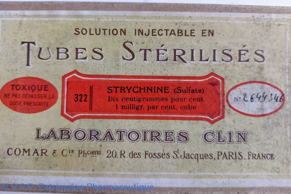 science pharmacie strychnine 50 tubes ampoules de 1 cc