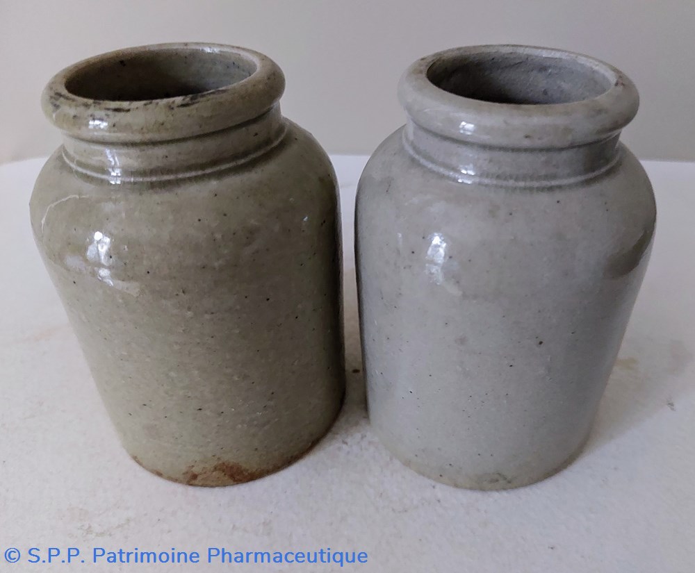 Pots à onguent en grès 2 science pharmacie pots a onguent en gres