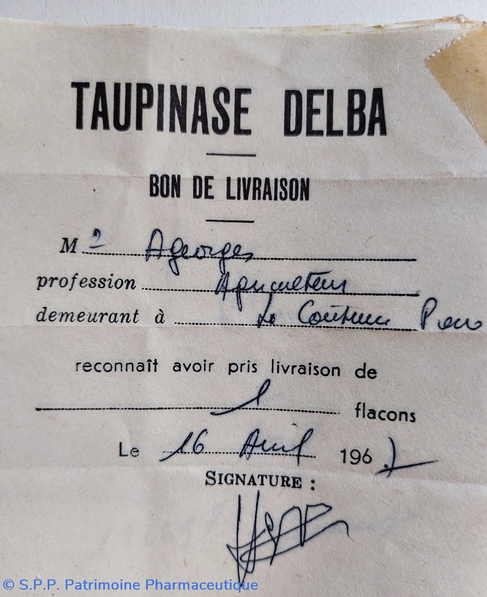 Taupinase DELBA / Bons de livraisons 1967 documents anciens taupinase delba bons de livraisons 1967