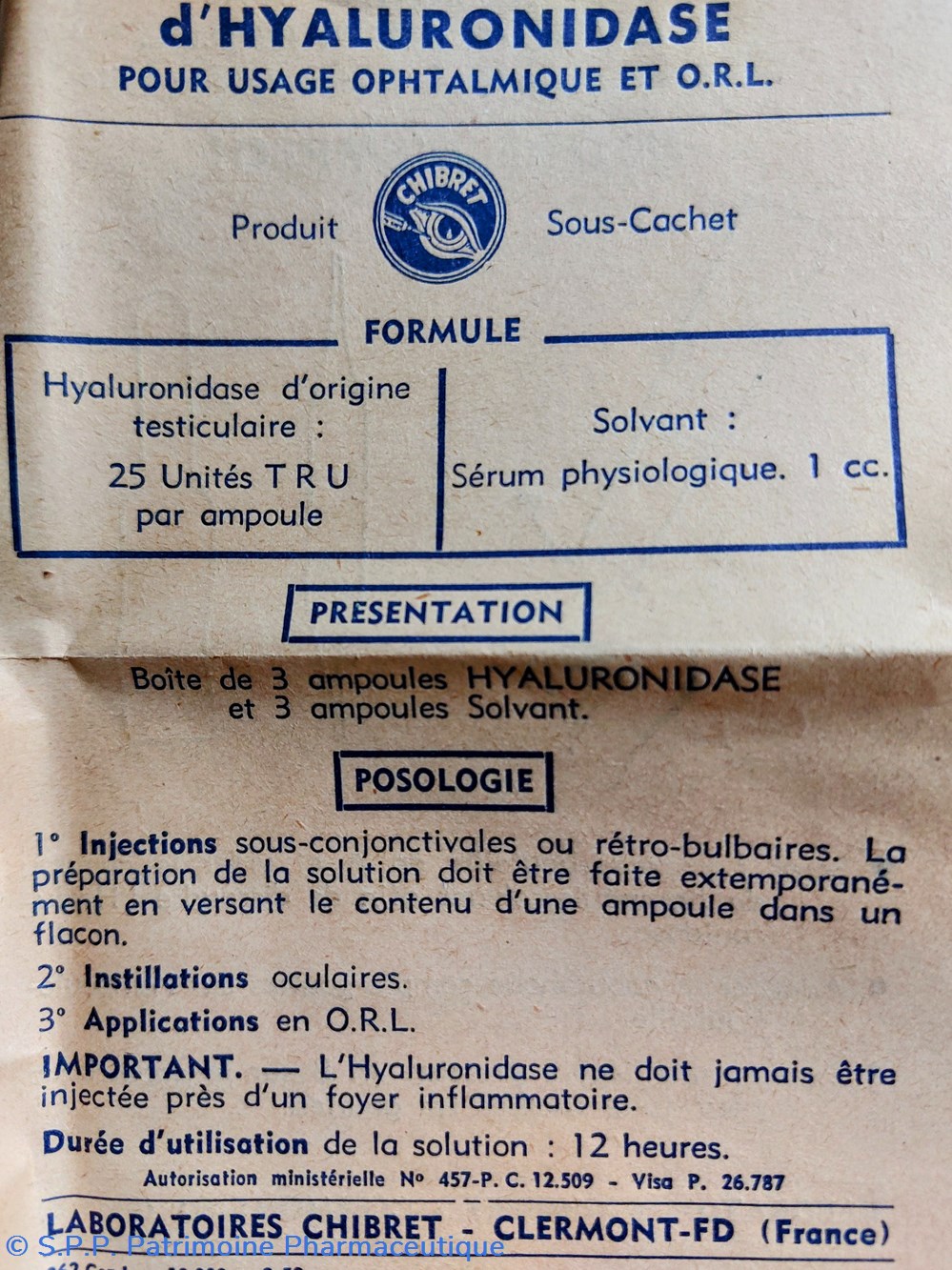 science pharmacie preparation ophtalmique hyaluronidase