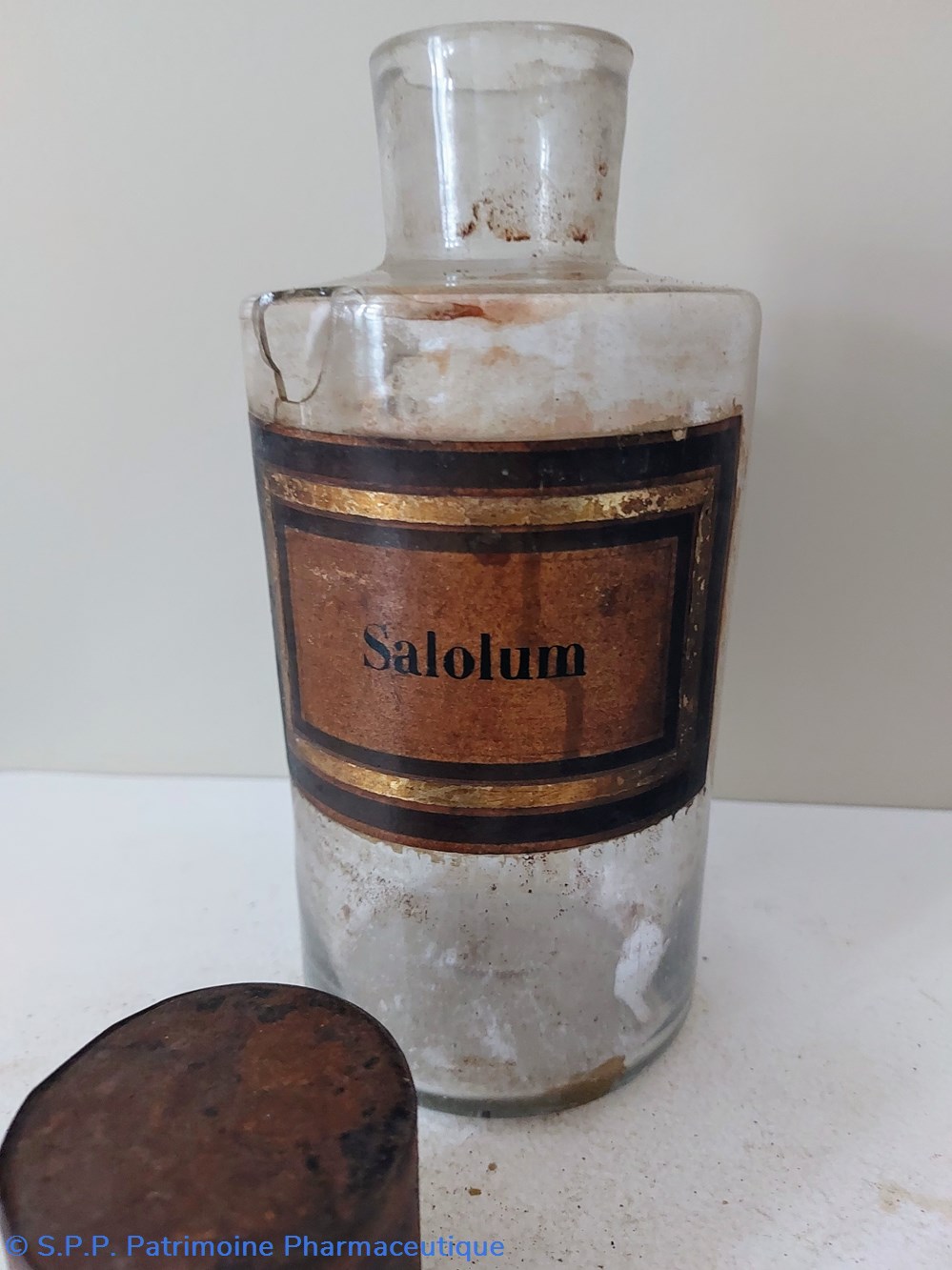SALOL ou SALOLUM Flacon de pharmacie science salol ou salolum flacon de pharmacie