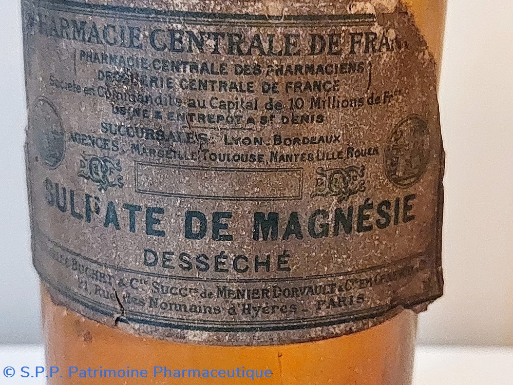 Sulfate de Magnésie Flacon en verre ambré 18 2 science pharmacie sulfate de magnesie flacon en verre ambre 18