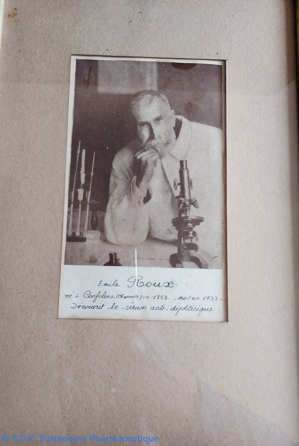 PORTRAIT de Émile ROUX 1853-1933 science pharmacie portrait de emile roux 1853 1933