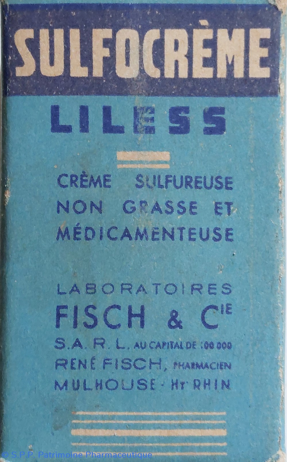 SULFOCRÈME LILESS Lab. Fisch et Cie 2 science pharmacie sulfocreme liless lab fisch et cie