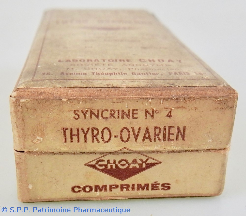 SYNCRINES CHOAY Opothérapie Thyro-ovarienne 2 science pharmacie syncrines choay opotherapie thyro ovarienne