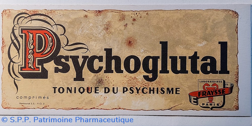 PSYCHOGLUTAL Buvard Lab FRAYSSE science pharmacie psychoglutal buvard lab fraysse
