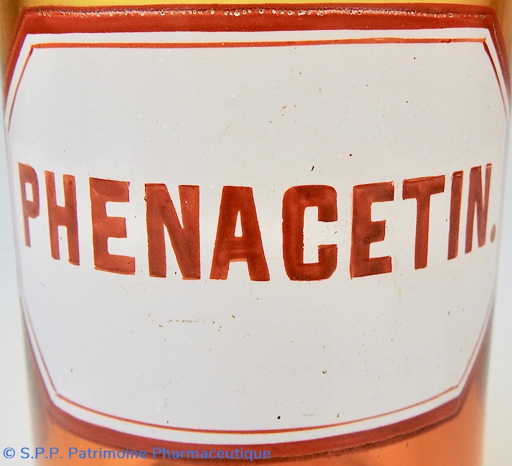 science flacon de pharmacie en verre ambre moyen modele a etiquette blanche et rouge