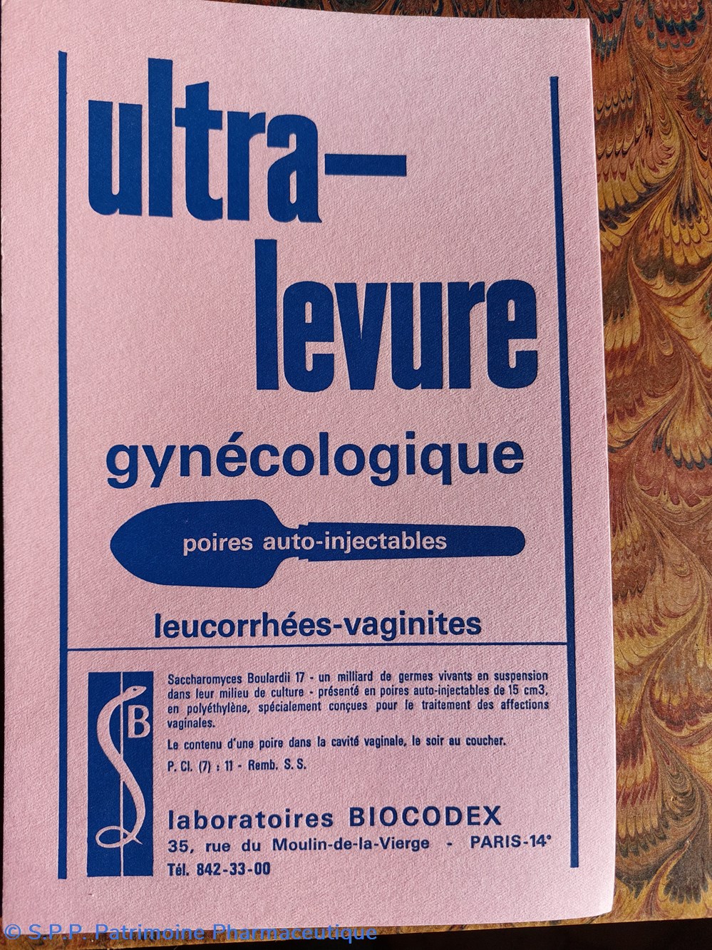 science pharmacie ultra levure gynecologique buvard rose