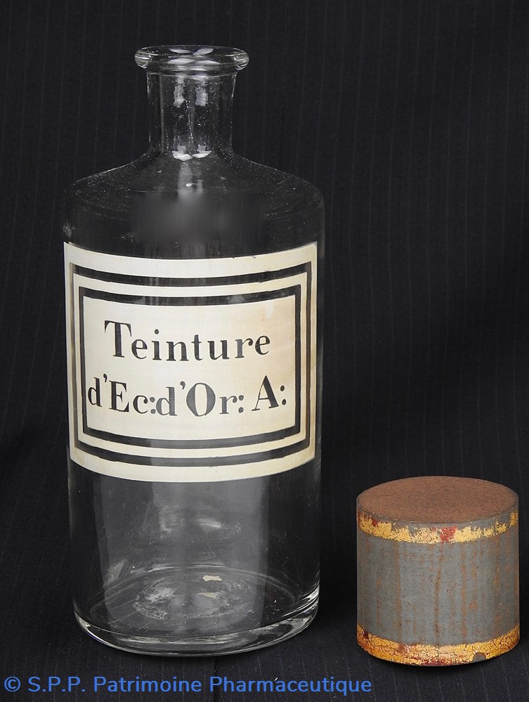 science flacon en verre petit modele etiquette blanche pharmacie ravasse