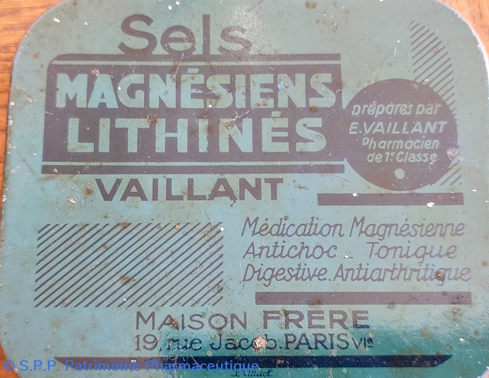 Sels Magnésiens LITHINÉS VAILLANT 2 science pharmacie sels magnesiens lithines vaillant