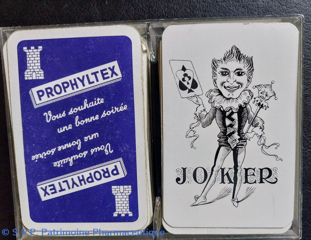 objets publicitaires prophyltex 2 jeux de 54 cartes a jouer