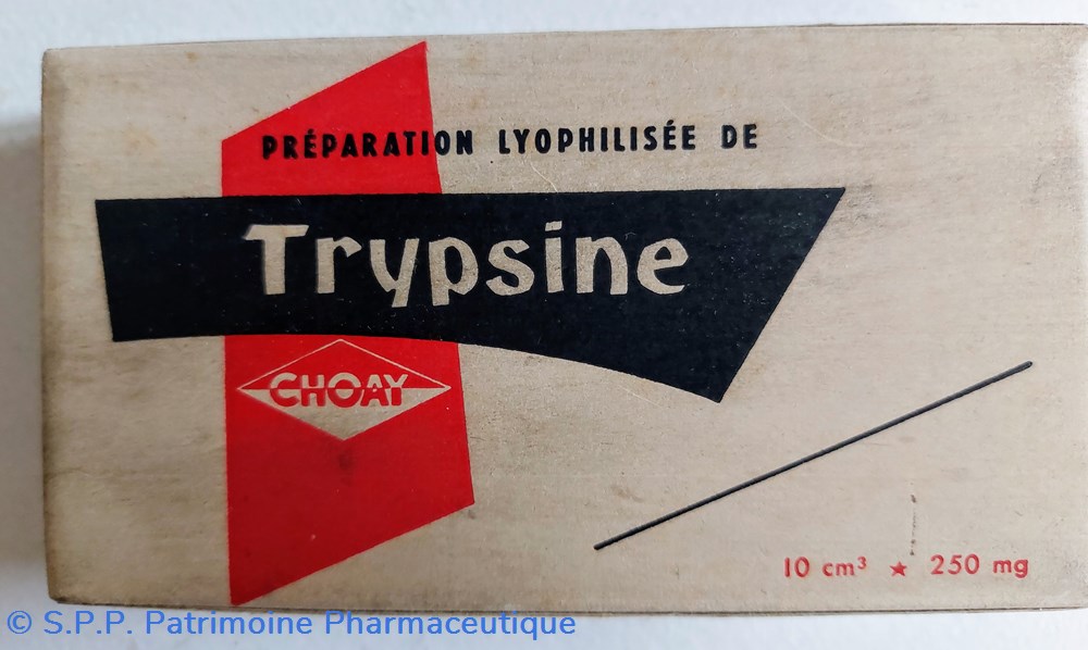 TRYPSINE flacon 250 mg CHOAY science pharmacie trypsine flacon 250 mg choay