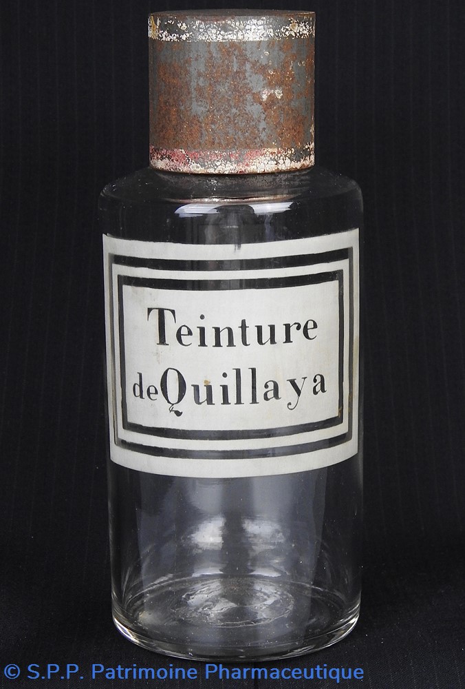 Flacon en verre petit modèle étiquette blanche Pharmacie RAVASSE science flacon en verre petit modele etiquette blanche pharmacie ravasse