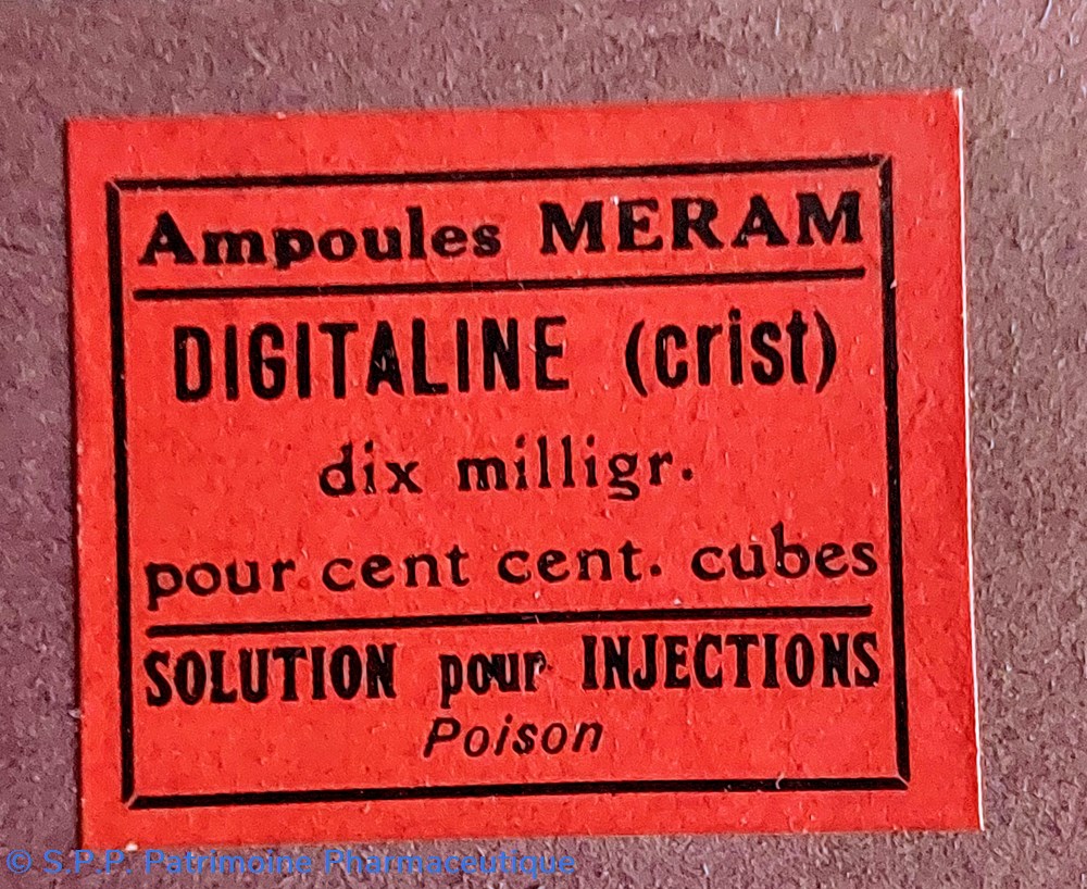 DIGITALINE ( Crist) Ampoules 1 cmc MERAM 2 science pharmacie digitaline crist ampoules 1 cmc meram