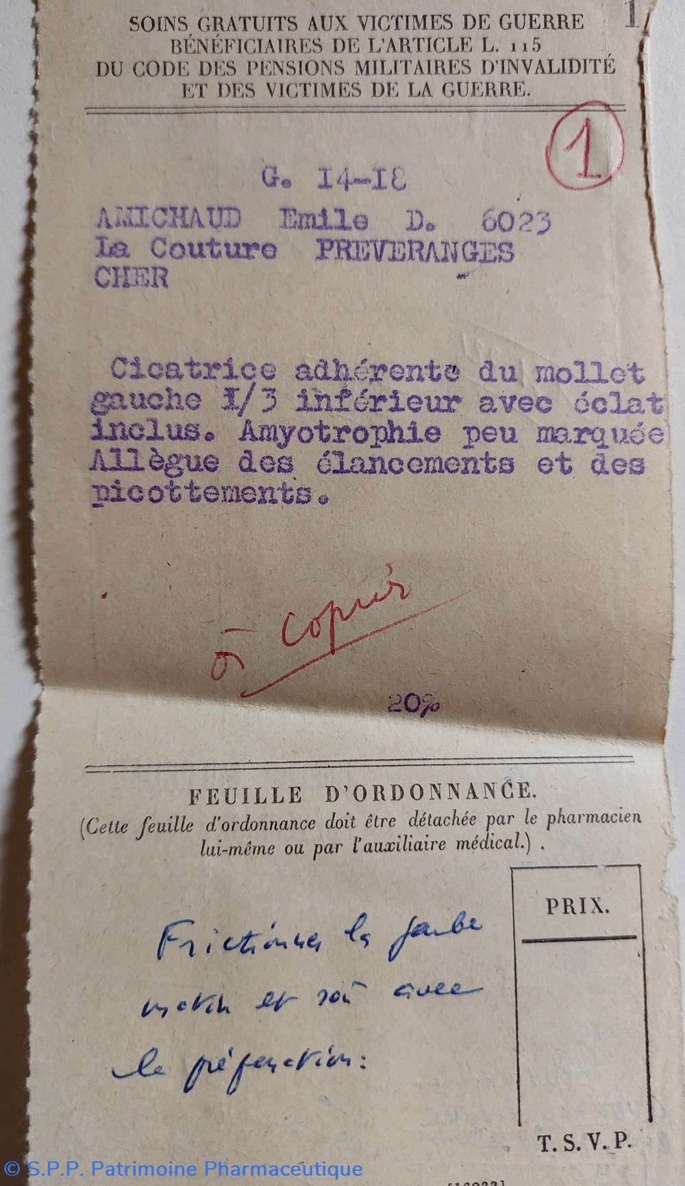 Ordonnances Victimes de guerre (1919?)1959 et 1976 documents anciens ordonnances victimes de guerre 1919 1959 et 1976