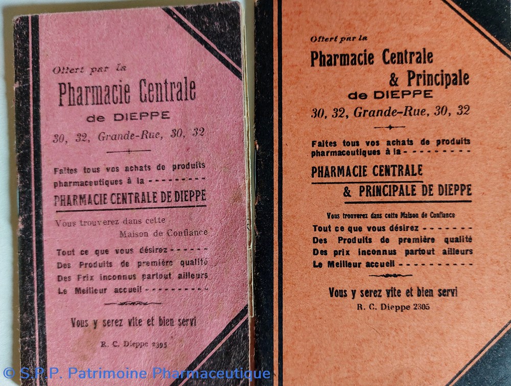 Carnet Pharmacie Centrale et principale Dieppe objets publicitaires carnet pharmacie centrale et principale dieppe