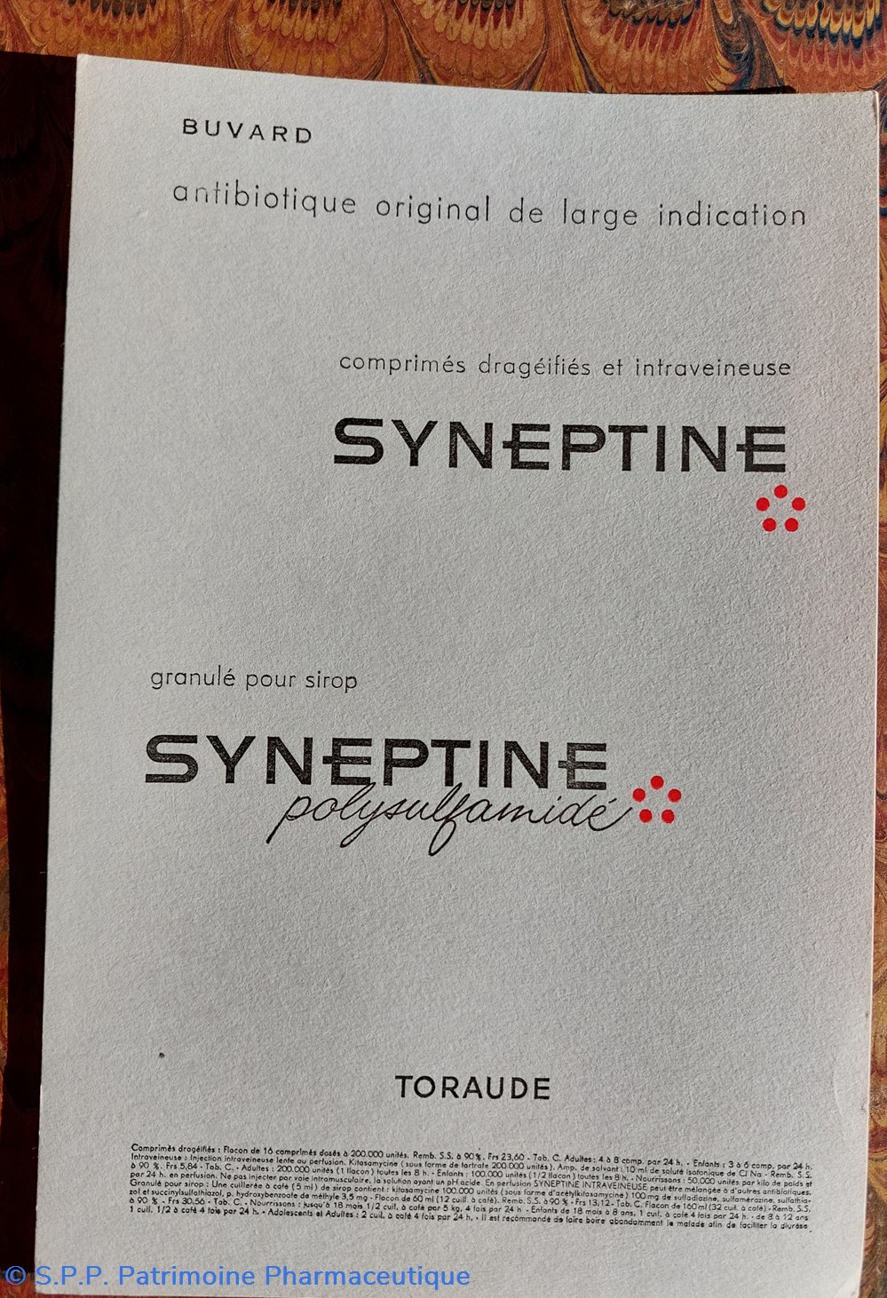 science pharmacie syneptine antibiotique toraude