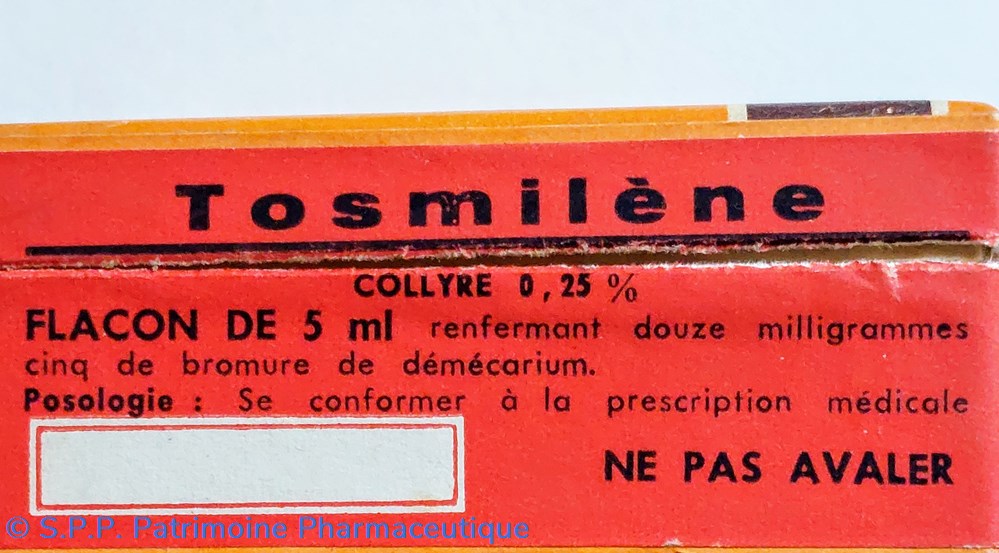 COLLYRE TOSMILÉNE CHIBRET 3 science pharmacie collyre tosmilene chibret