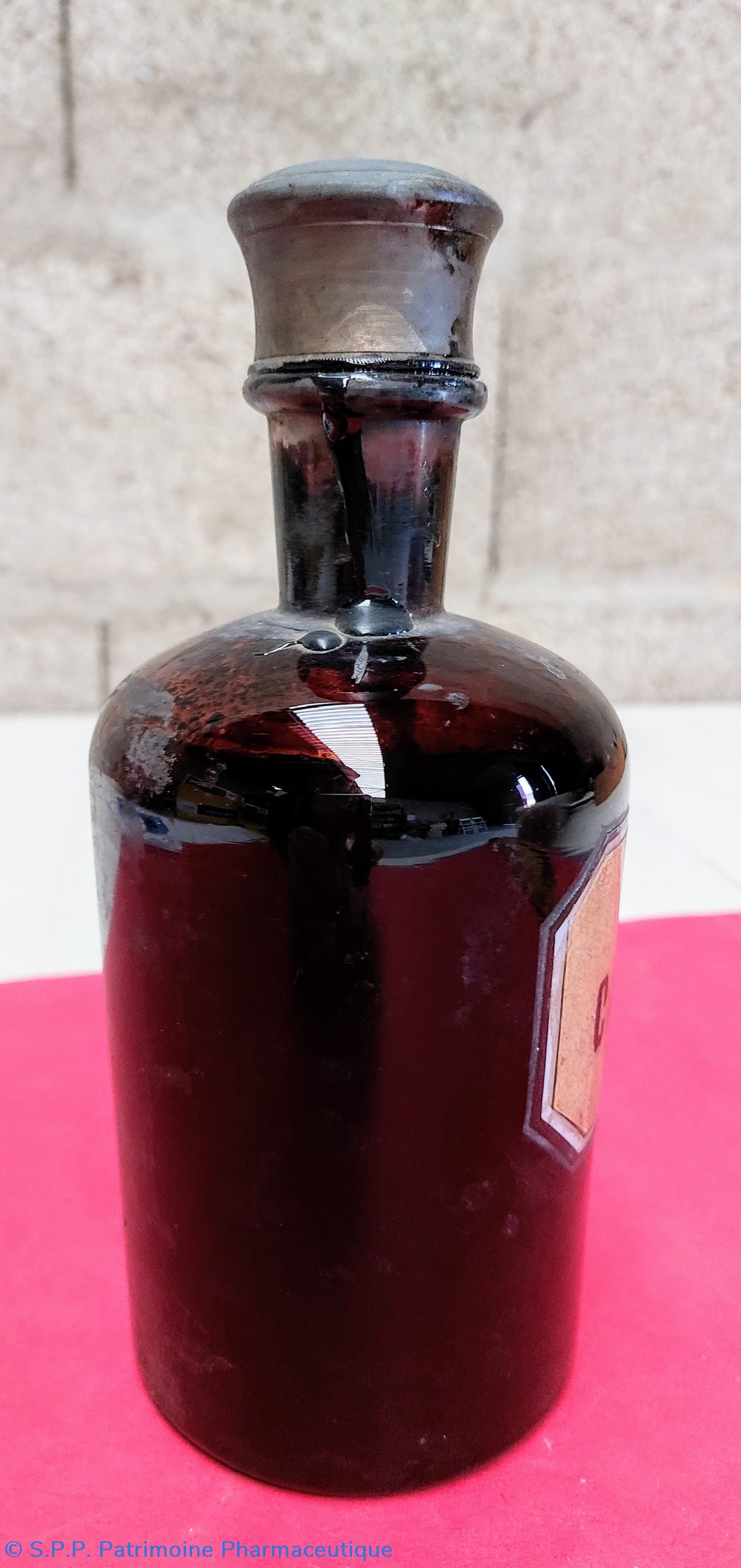 OL CADINUM - Bouteille en verre 3 science pharmacie ol cadinum bouteille en verre
