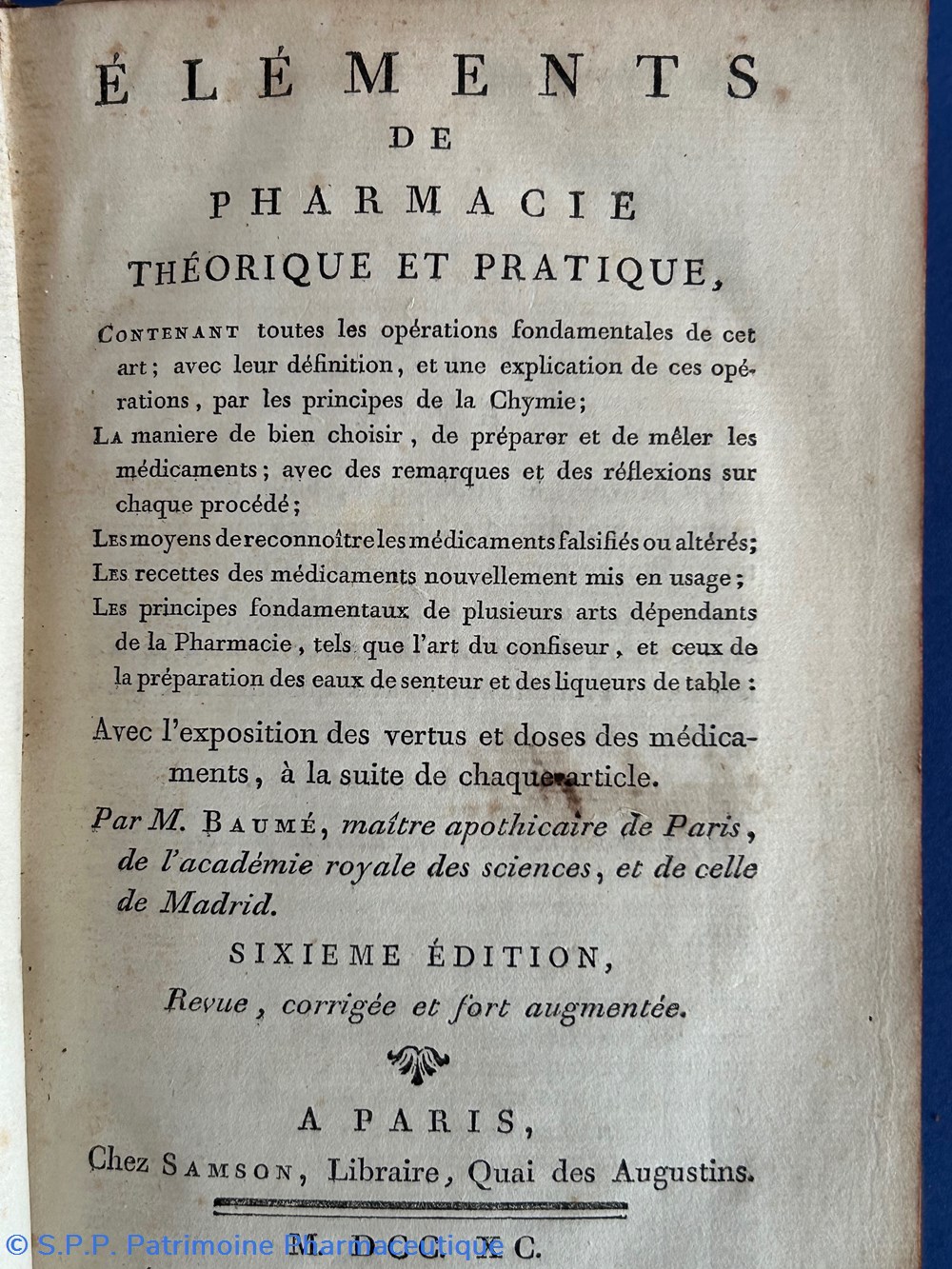 science baume antoine elements de pharmacie theorique et pratique 1790