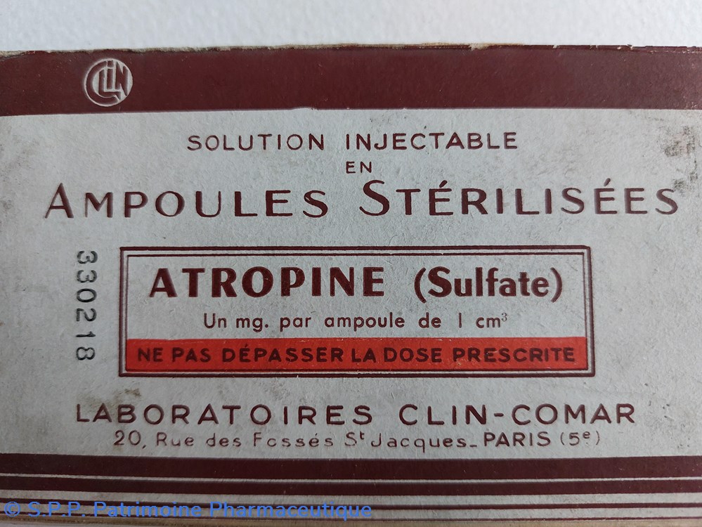 ATROPINE Sulf. 1 mg / 10 ampoules de 1 cm3 science pharmacie atropine sulf 1 mg 10 ampoules de 1 cm3
