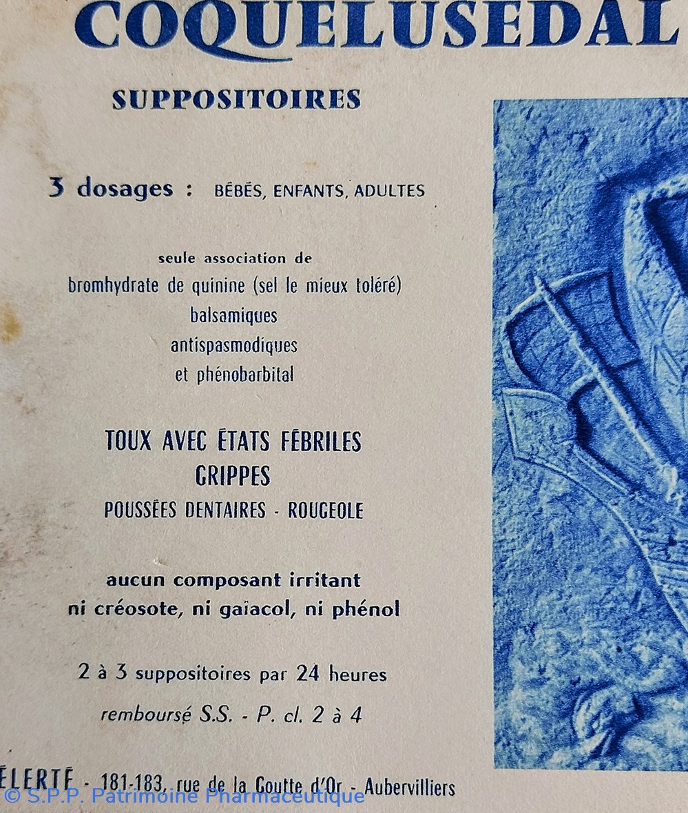 science pharmacie coquelusedal quinine suppositoires