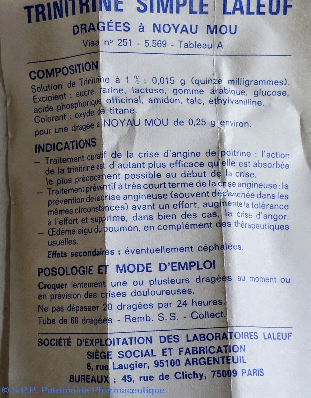 TRINITRINE SIMPLE LALEUF 60 Dragées 8 science trinitrine simple laleuf 60 dragees