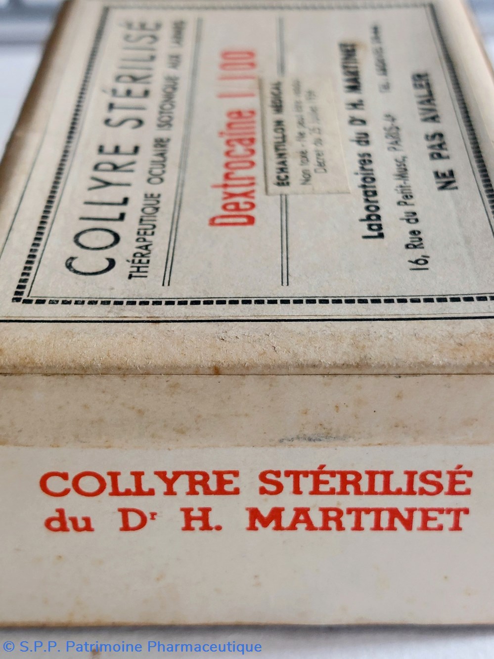COLLYRE MARTINET DEXTROCAÏNE 1/100 3 science pharmacie collyre martinet dextrocaine 1 100