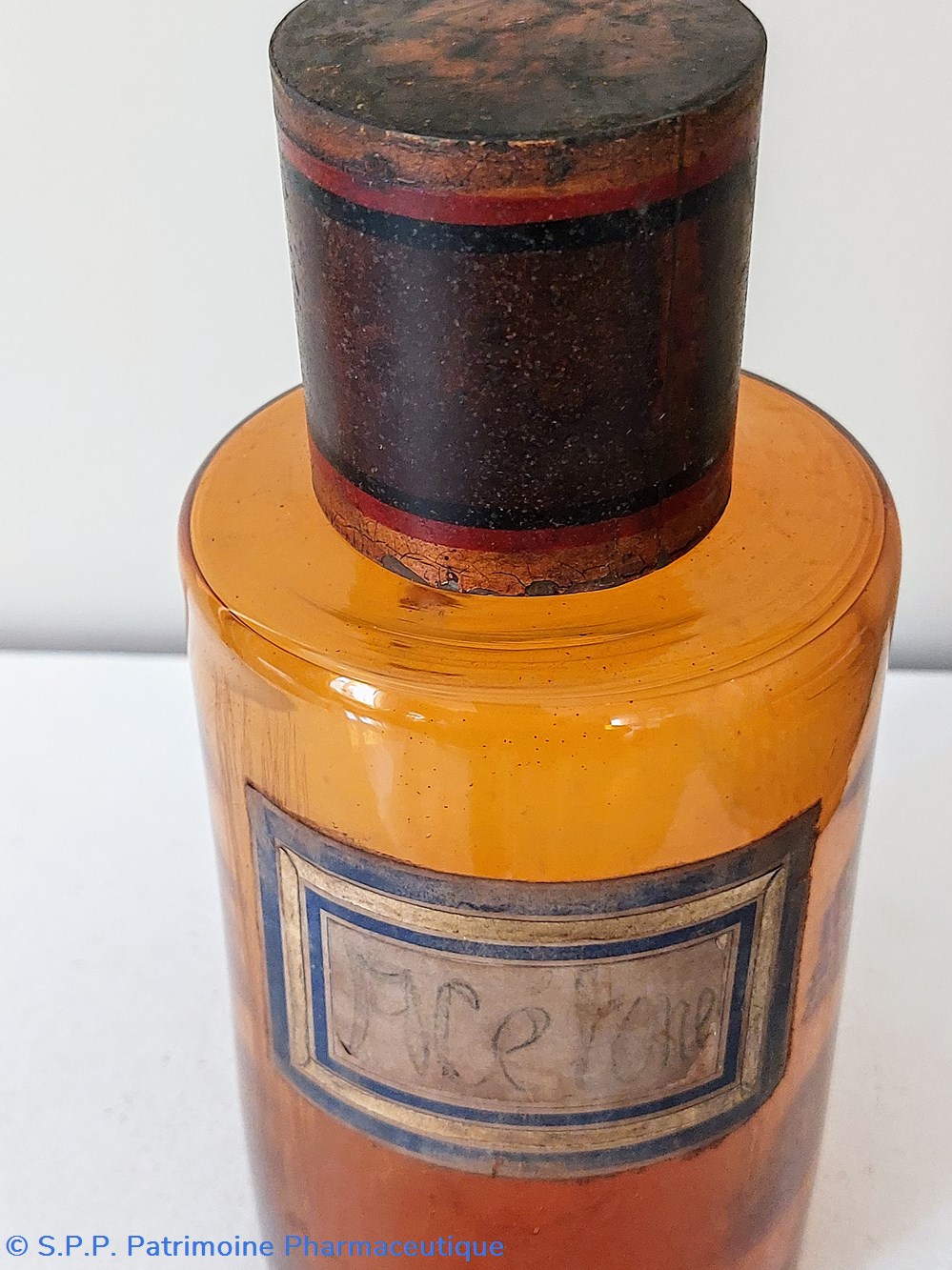 science pharmacie acetone flacon en verre ambre