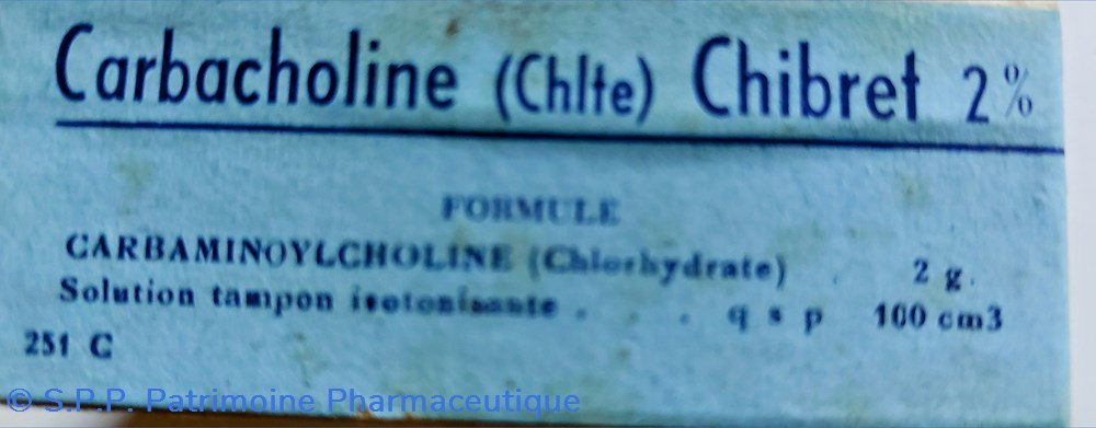 COLLYRE CARBACHOLINE CHIBRET 2% 5 science pharmacie collyre carbacholine chibret 2