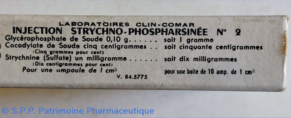 INJECTION CLIN Strychnophospharsinée N2 2 science pharmacie injection clin strychnophospharsinee n2