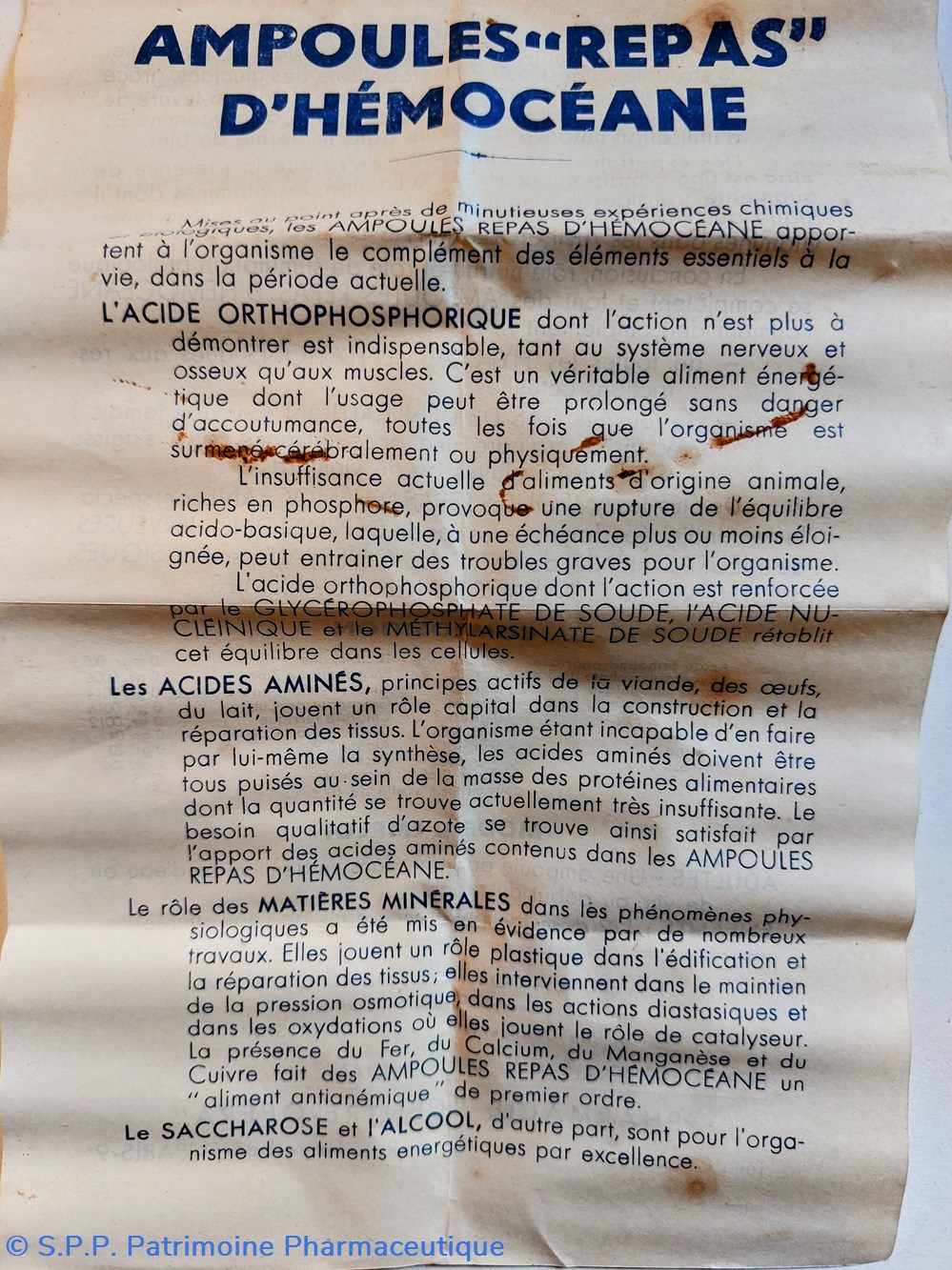 AMPOULES "REPAS" D'HÉMOCÉANE 4 science pharmacie ampoules repas hemoceane