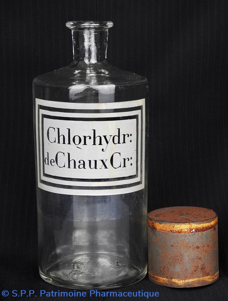 science flacon en verre grand modele etiquette blanche pharmacie ravasse