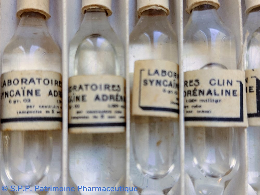 science pharmacie syncaine adrenaline lab clin 6 tubes