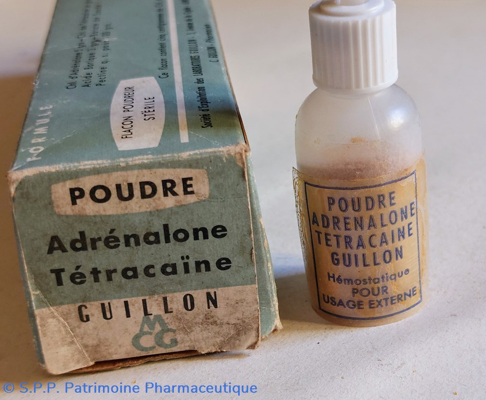 science pharmacie adrenaline tetracaine poudre guillon