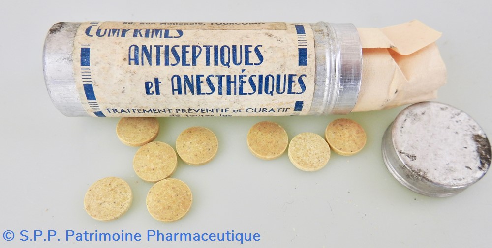 science pharmacie comprimes antiseptiques et anesthesiques