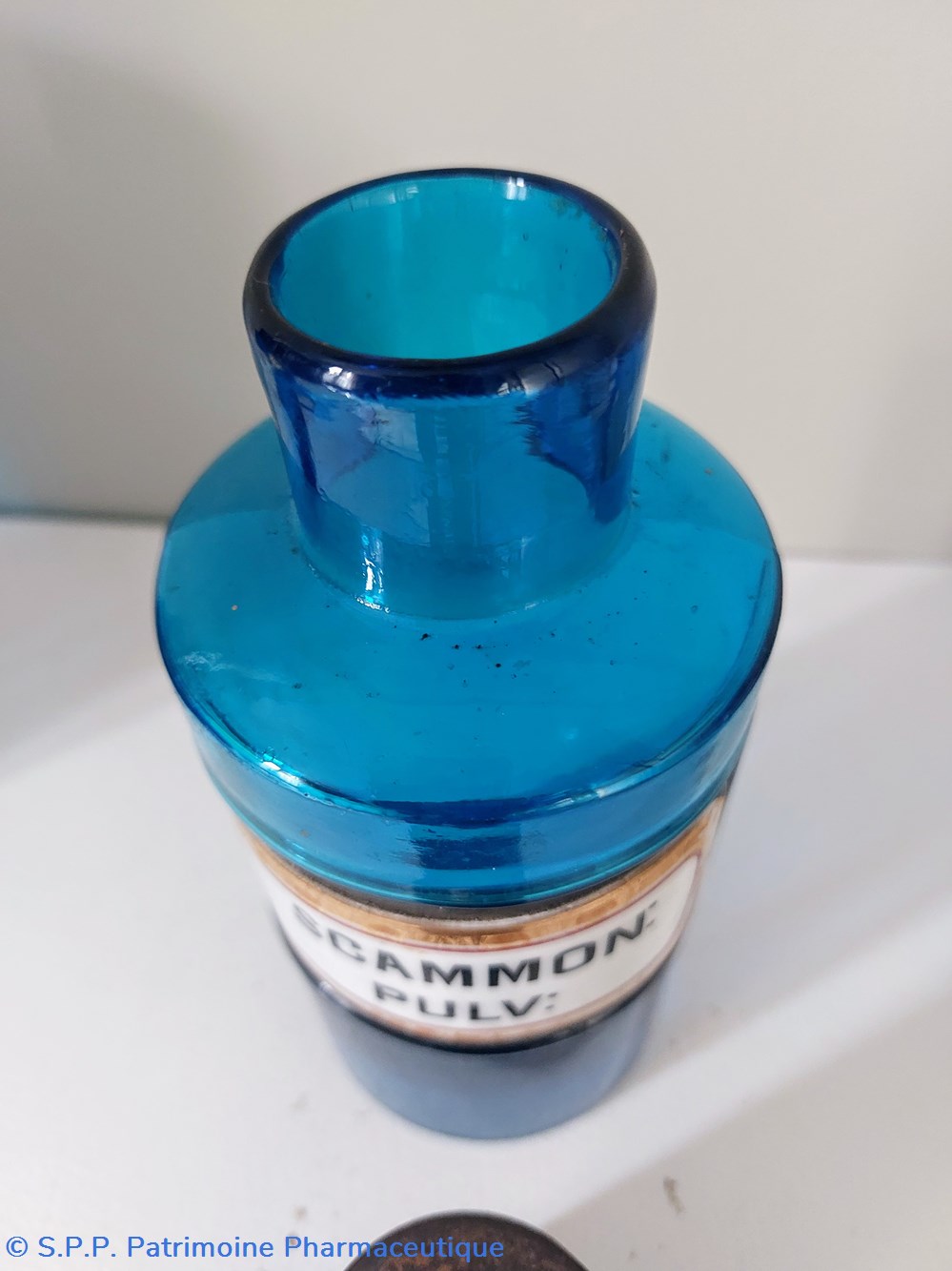 science pharmacie bleu etiq porcelaine scammon pulv