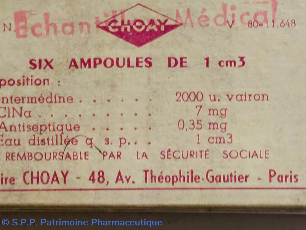 INTERMÉDINE 6 Ampoules injectables Choay 2 science pharmacie intermedine 6 ampoules injectables choay