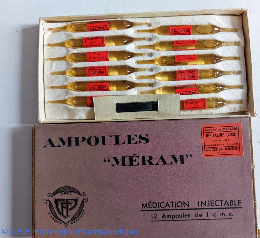 DIGITALINE ( Crist) Ampoules 1 cmc MERAM 6 science pharmacie digitaline crist ampoules 1 cmc meram