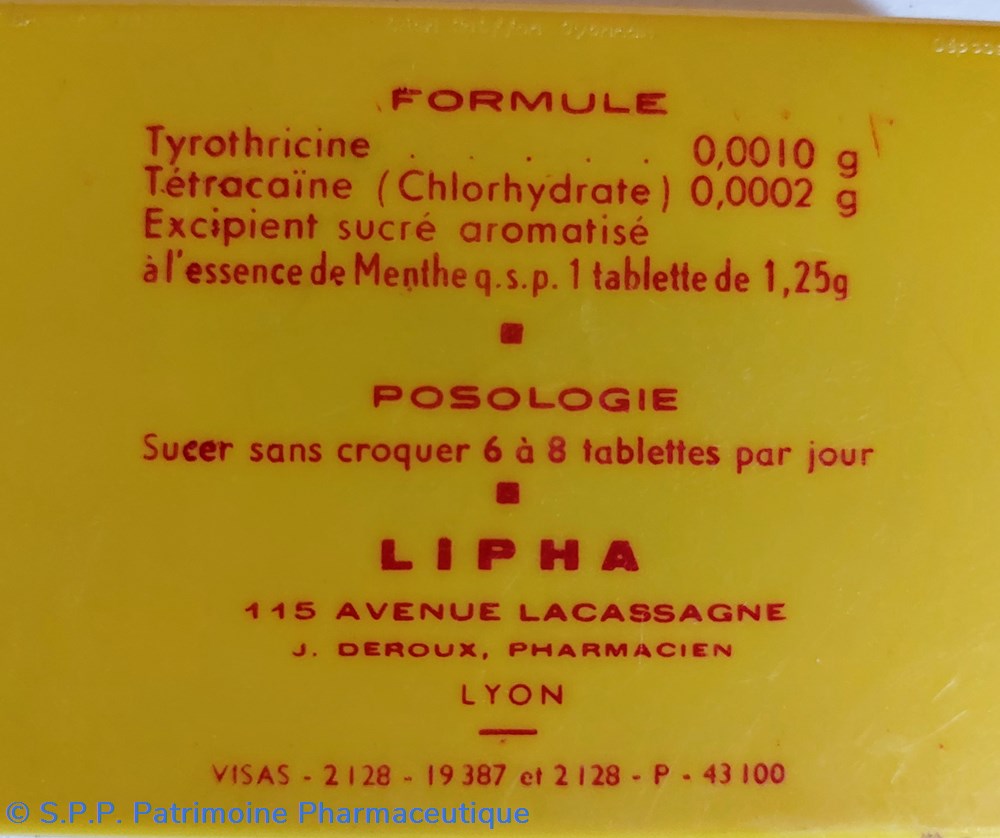 TYROTHRICINE TÉTRACAÏNE Tablettes 3 science pharmacie tyrothricine tetracaine tablettes