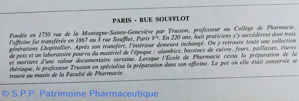 science pharmacie rue soufflot paris lab roussel n36