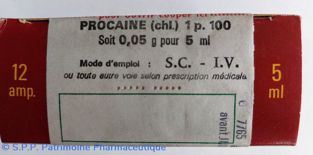 12 ampoules 5 ml PROCAÏNE Chl à 1 % 2 science pharmacie 12 ampoules 5 ml procaine chl a 1