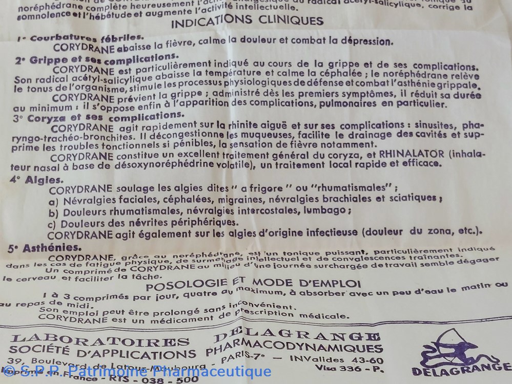 CORYDRANE Comprimés DELAGRANGE 6 science pharmacie corydrane comprimes delagrange