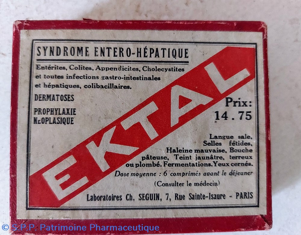 EKTAL Comprimés Lab. Seguin Paris science pharmacie ektal comprimes lab seguin paris