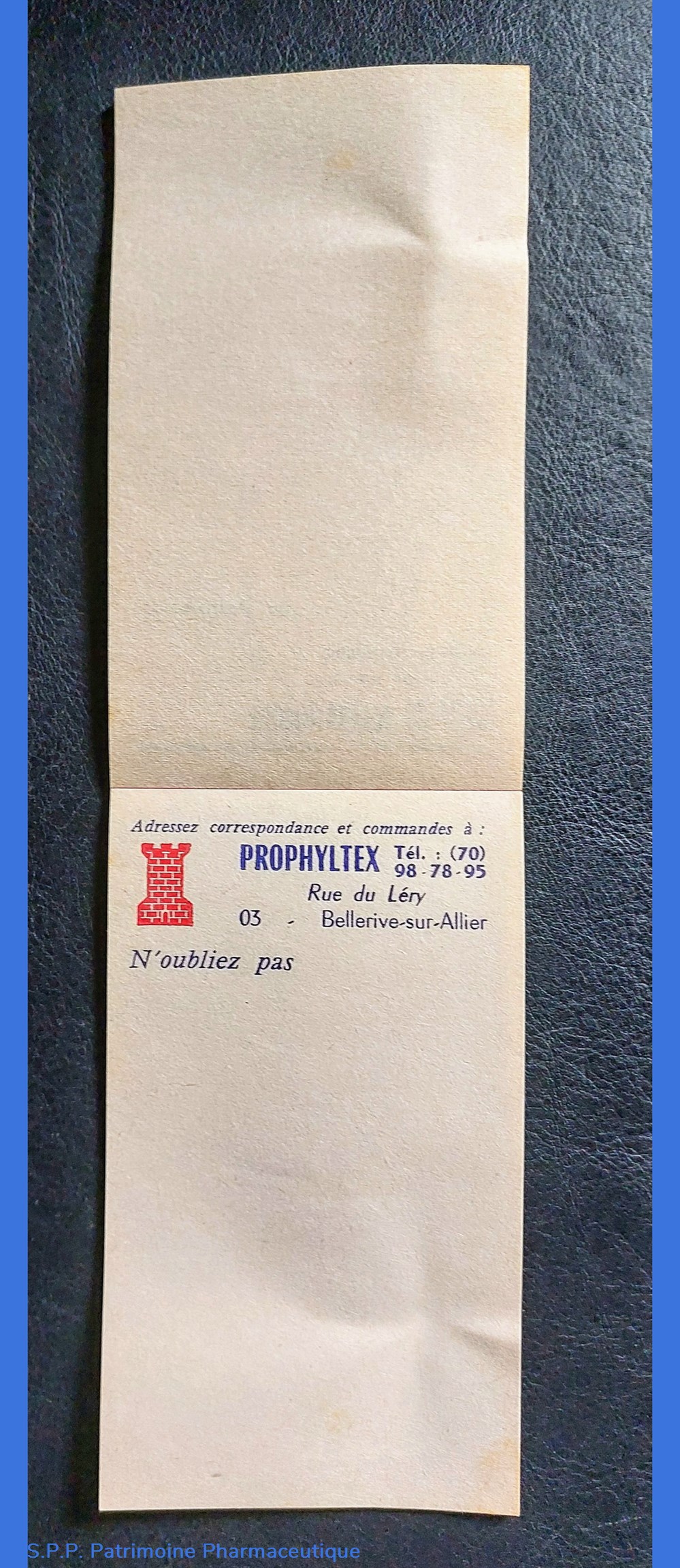 Petit bloc notes PROPHYLTEX 2 objets publicitaires petit bloc notes prophyltex