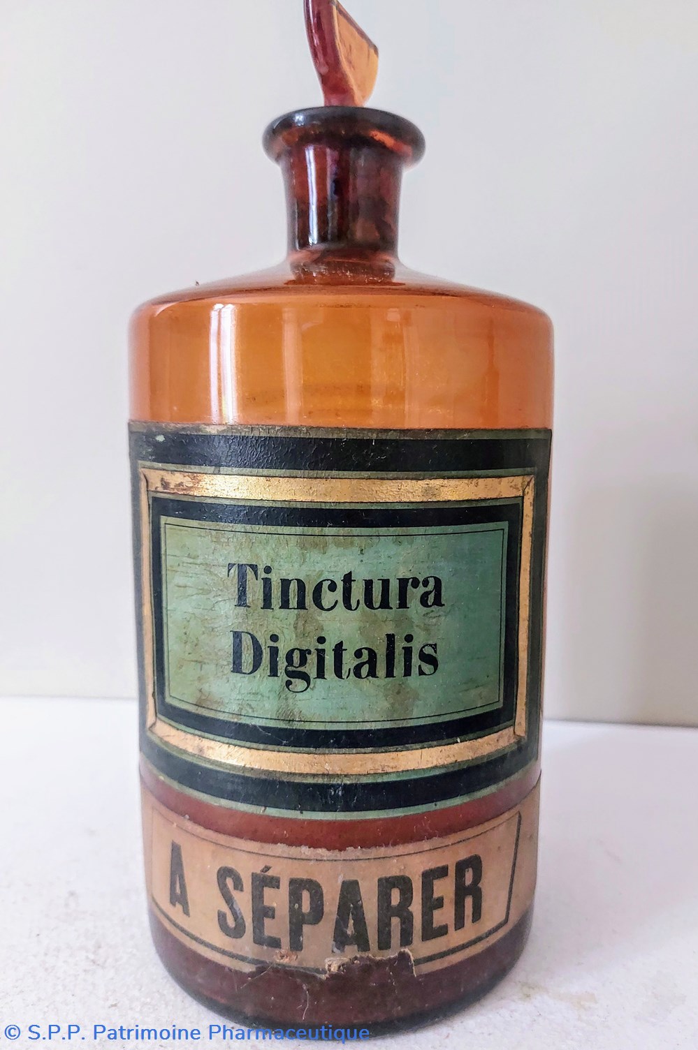 science pharmacie flacon 22 verre ambre tinctura digitalis tinct digitalis