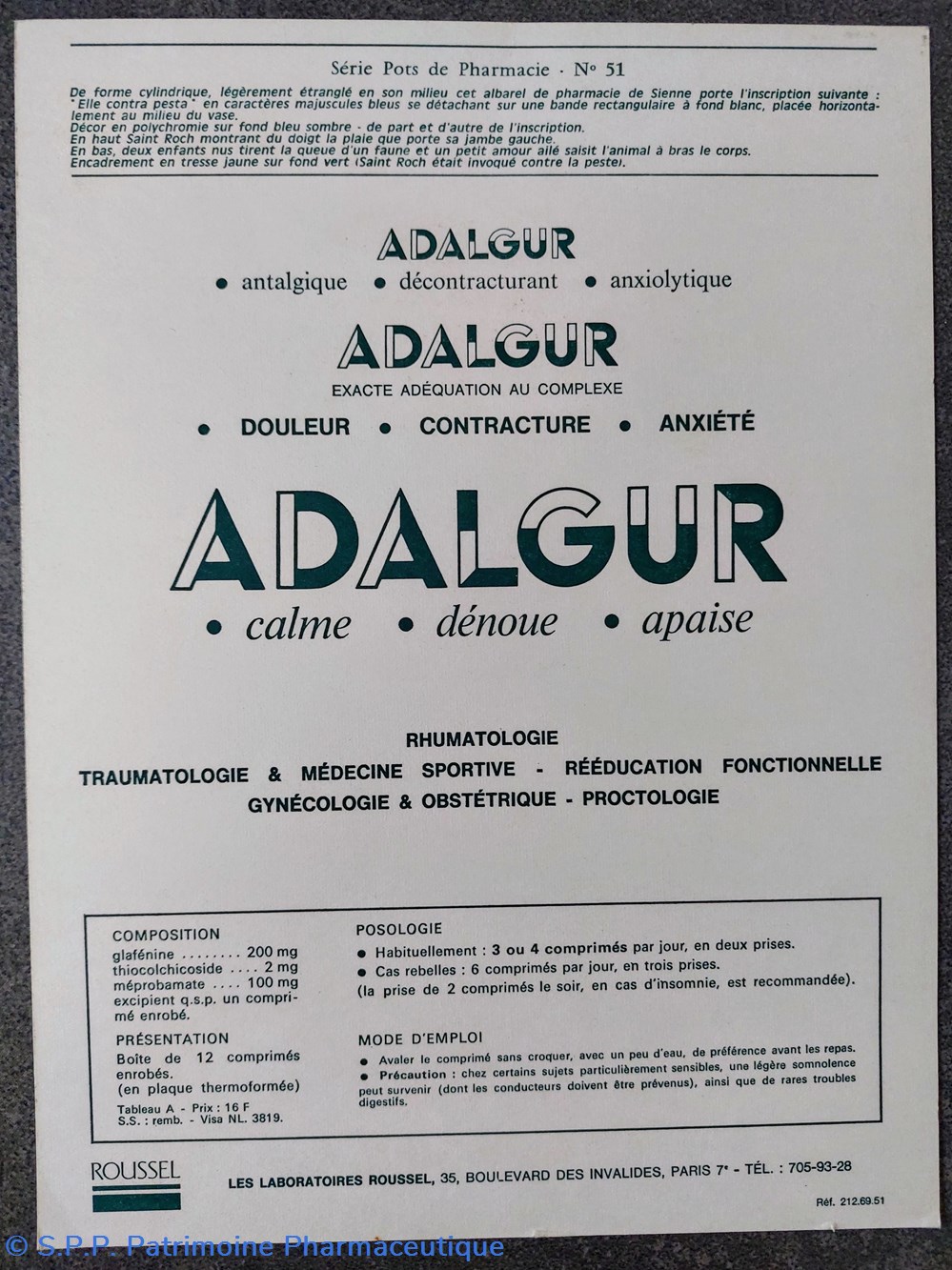 objets publicitaires roussel n 51 albarel contra pesta