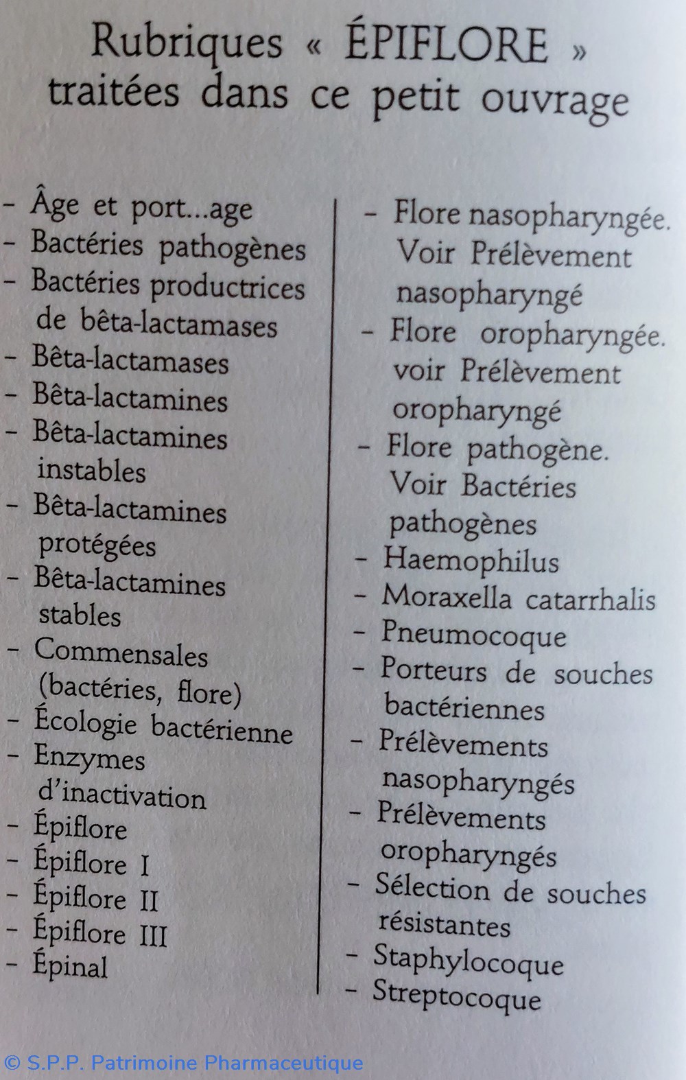 science pharmacie petit metaglossaire orl et mots epiflore